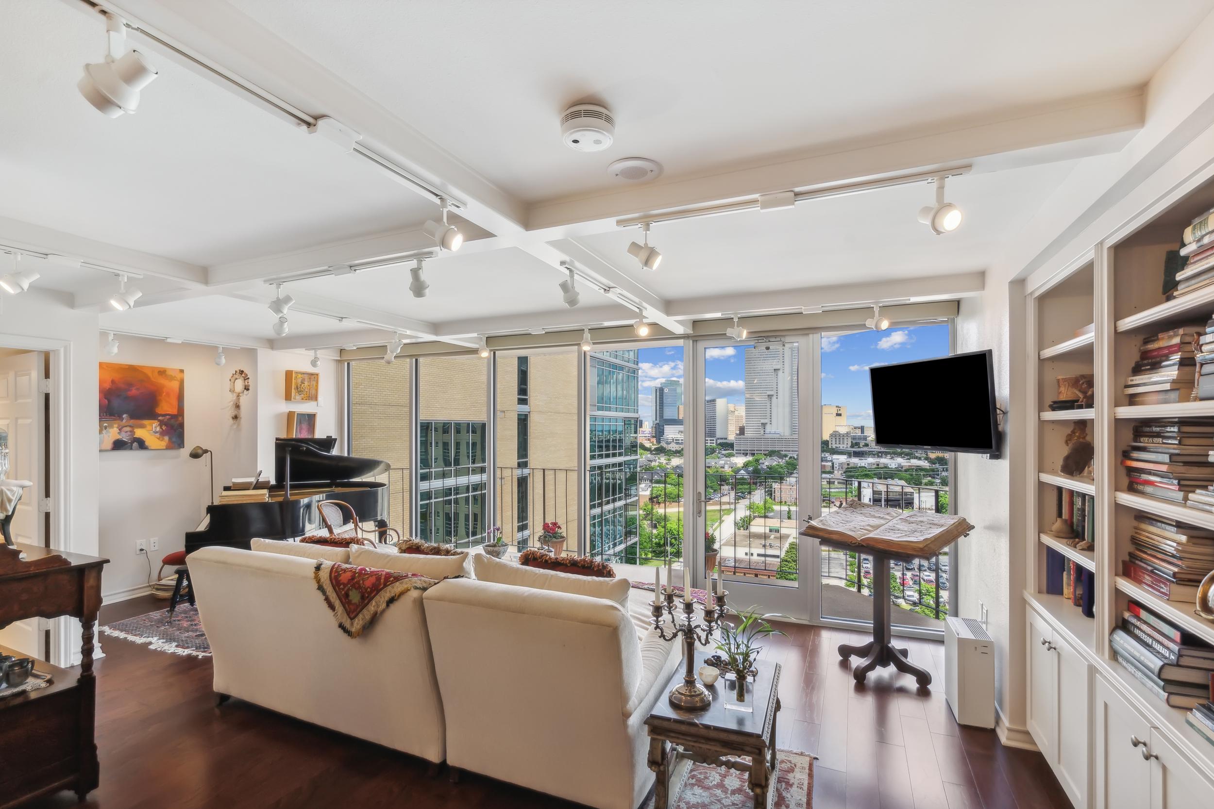 A living room from the Carter floor plan.