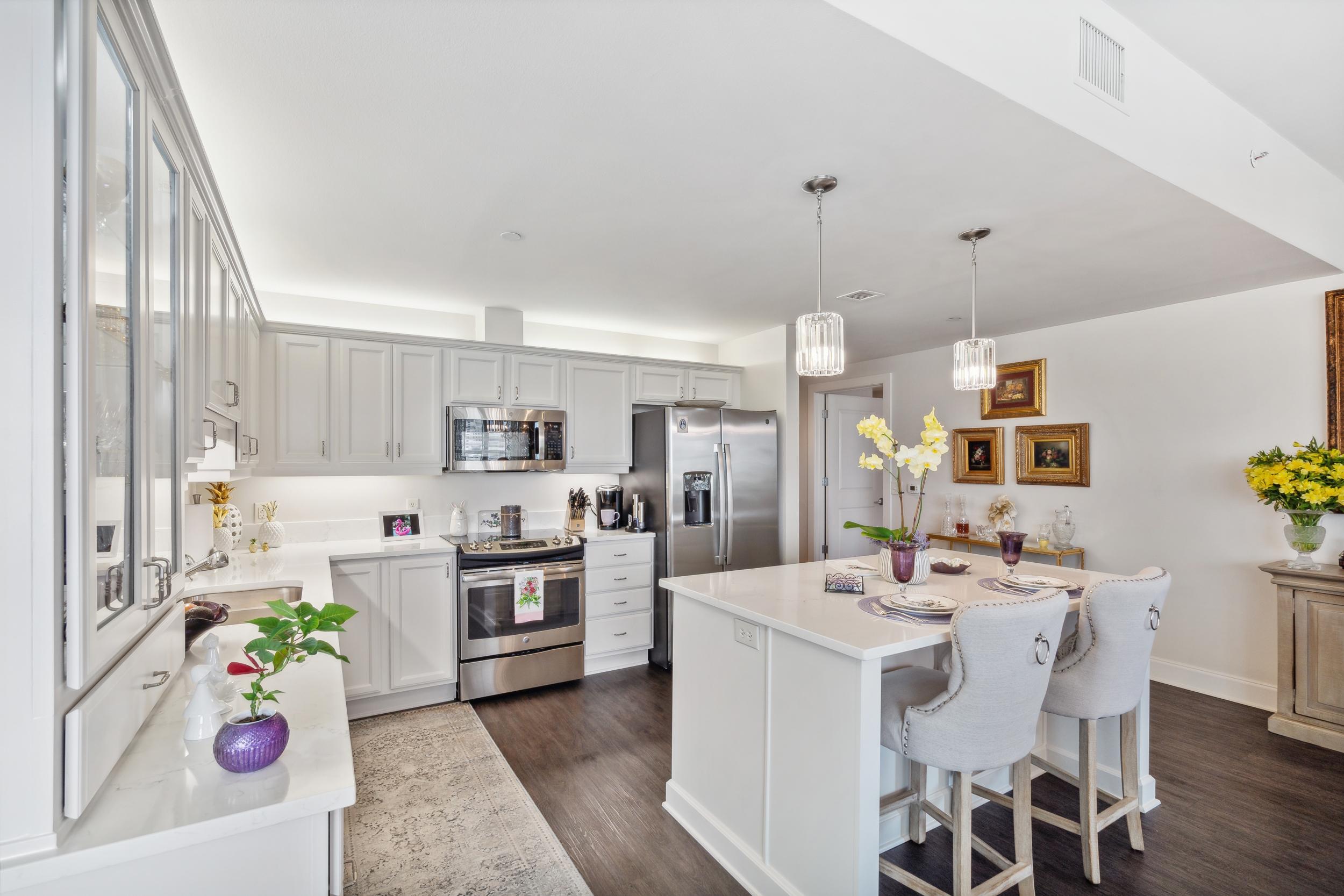 A kitchen from the Forest floor plan.