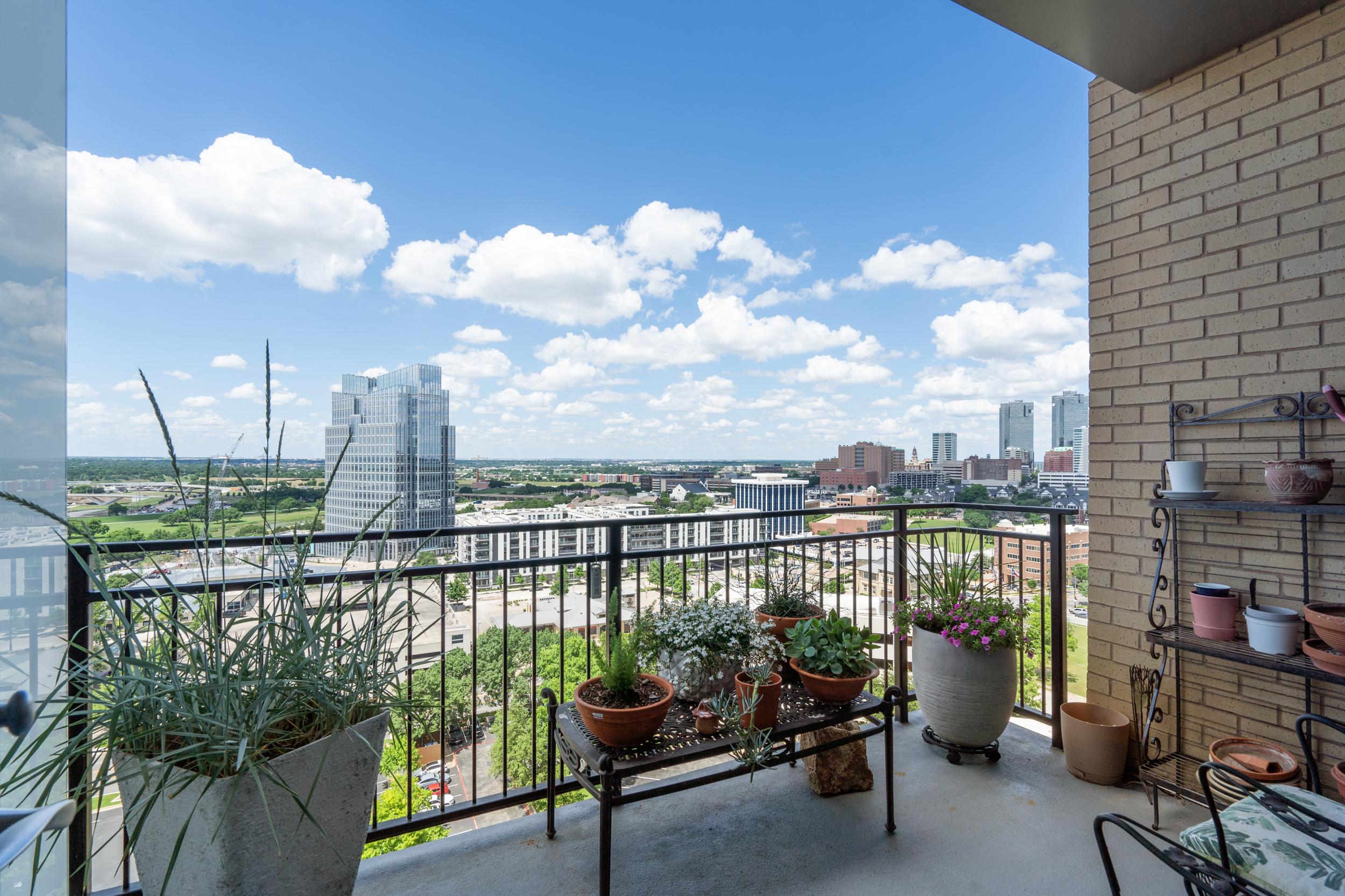 A balcony of the Frio floor plan.