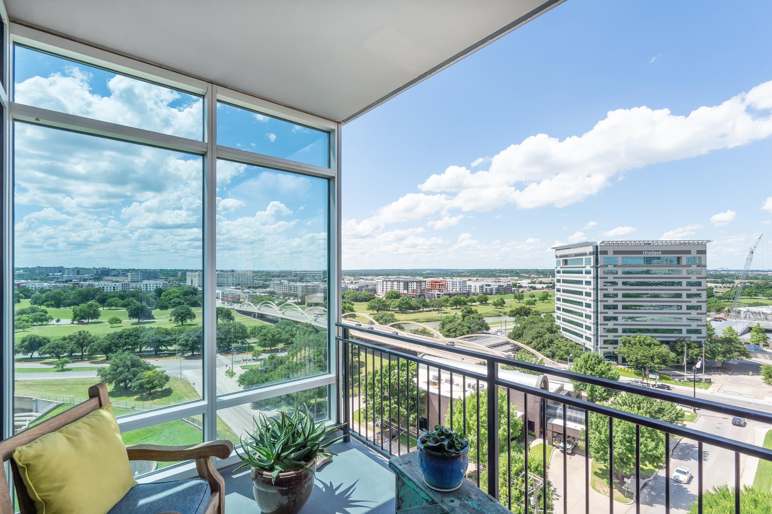 A balcony of the Leon floor plan.