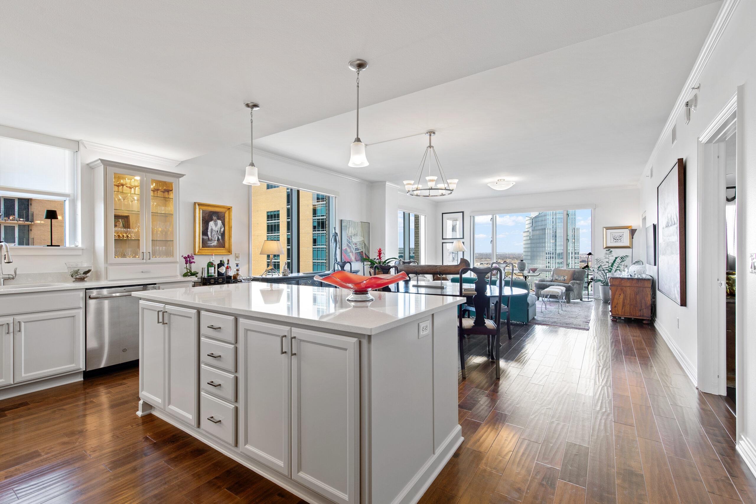 A living area in a Trinity Terrace residence.