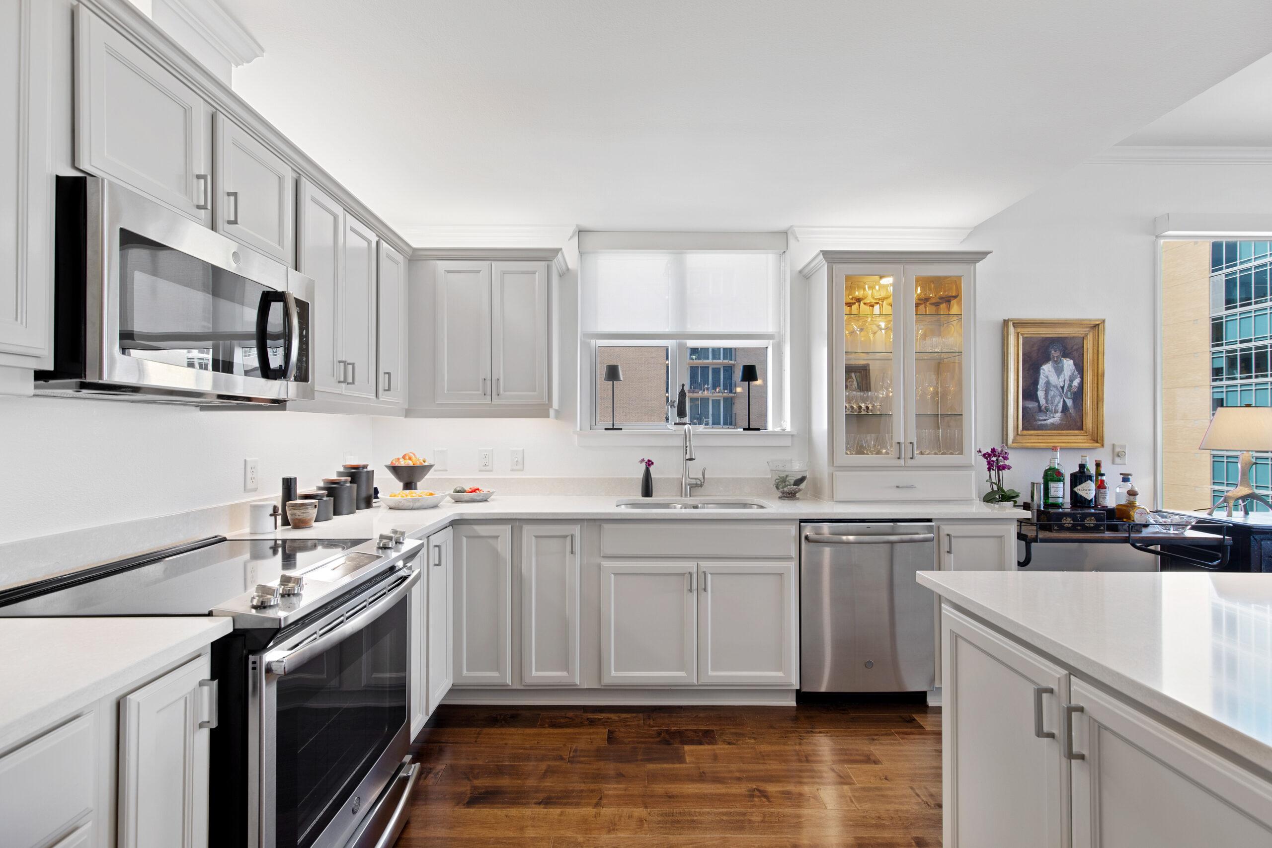 Kitchen area in a Trinity Terrace residence.