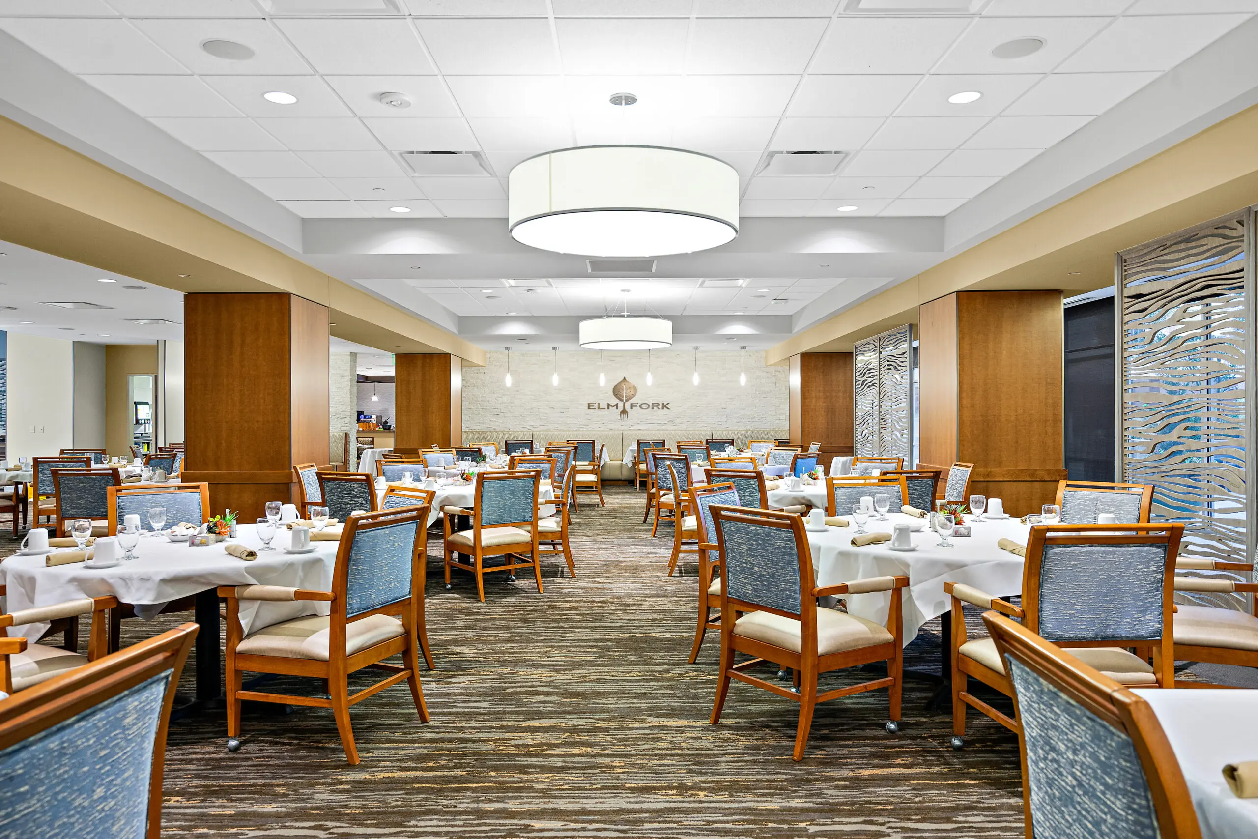 A photo of the dining room at Elm Fork.